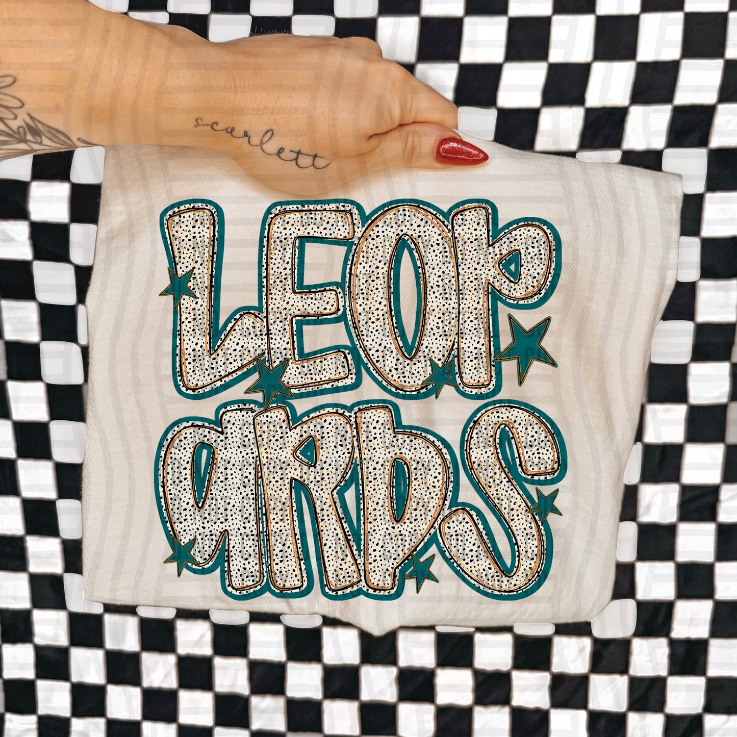 Teal Dotty (DROPDOWN MENU)-DTF&UV