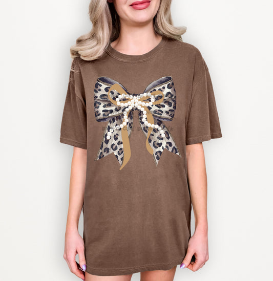 Leopard fall bow-DTF&UV