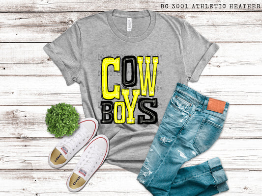 Cowboys Yellow and Black - DTF