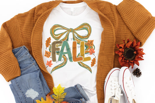 Fall with Bow and leaves- DTF&UV