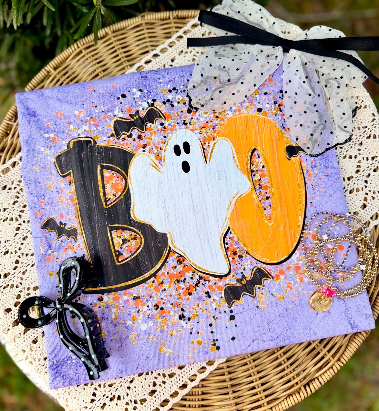 Boo ghost splatter-DTF DEAL