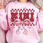 Mini checkered border with bow -DTF&UV
