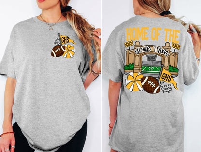 HOME OF THE STADIUMS (Front & Back included) (Color dropdown)- DTF&UV