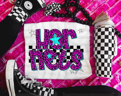 Pink Leopard Neon Mascots (dropdown)-DTF&UV
