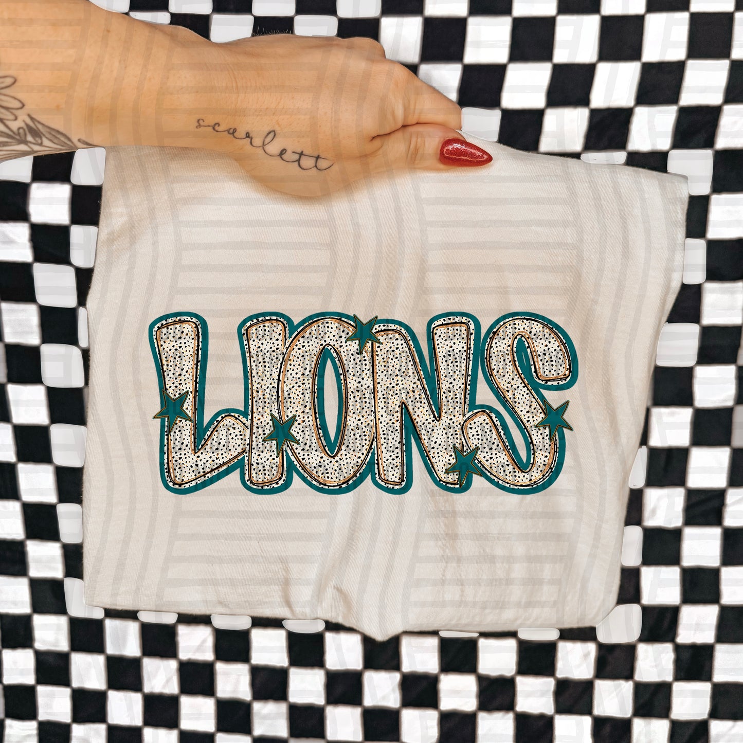 Teal Dotty (DROPDOWN MENU)-DTF&UV