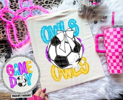 Bright Preppy Soccer(included FRONT AND BACK) DROPDOWN- DTF&UV