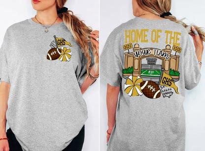 HOME OF THE STADIUMS (Front & Back included) (Color dropdown)- DTF&UV