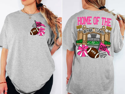 HOME OF THE STADIUMS (Front & Back included) (Color dropdown)- DTF&UV
