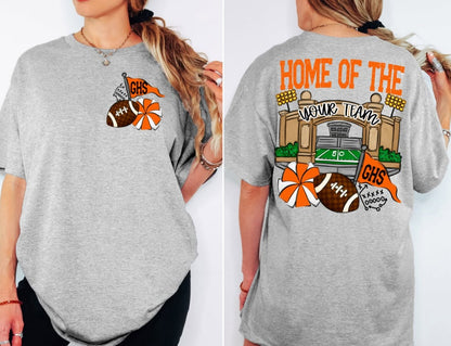 HOME OF THE STADIUMS (Front & Back included) (Color dropdown)- DTF&UV