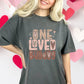 One Loved Bulldog Light Pink Distressed DTF