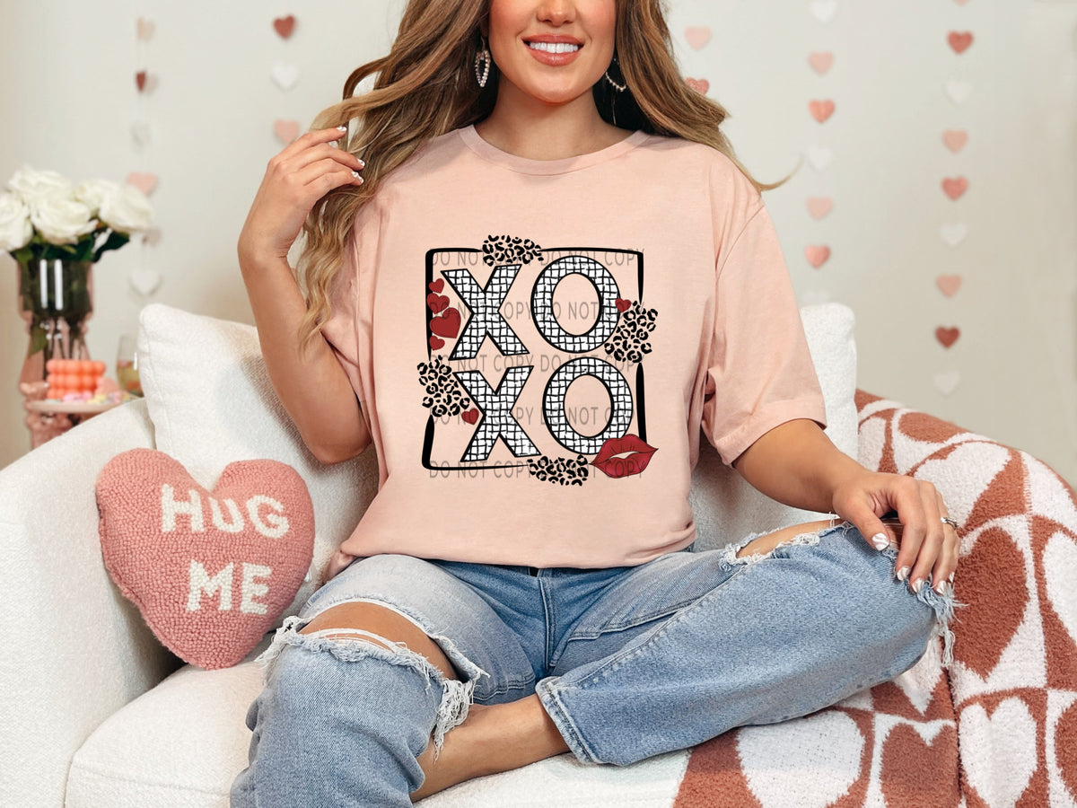 XOXO Checkered And Leopard - DTF