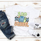 100 Days Of School Blue And Green Checkered -DTF