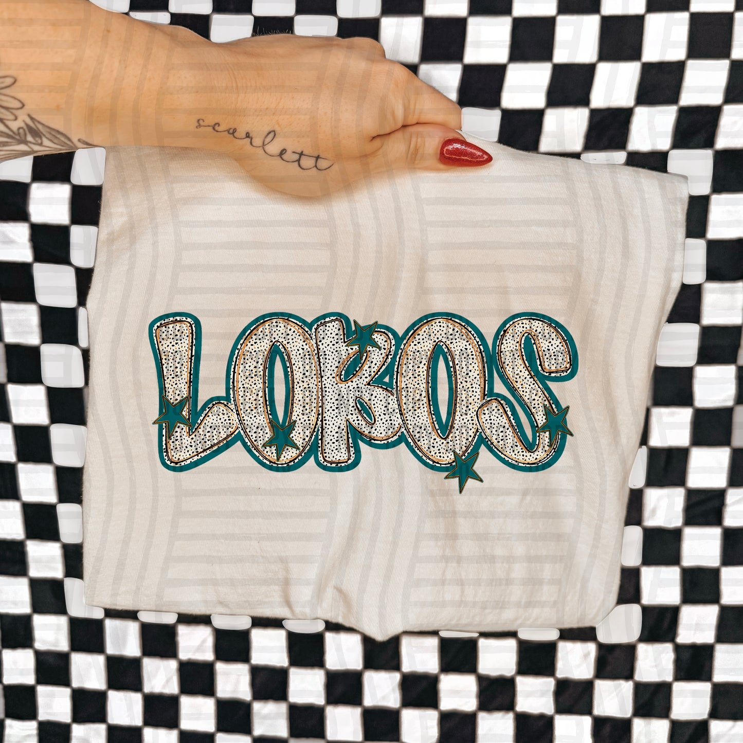 Teal Dotty (DROPDOWN MENU)-DTF&UV