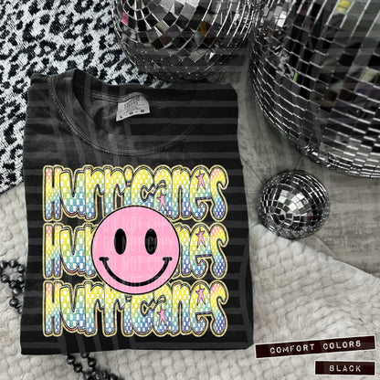 Pink Smiley Triple Stack (Dropdown)- DTF&UV