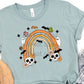 Rainbow Halloween skull-DTF