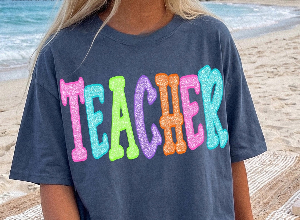 Teacher bright speckled -DTF&UV