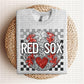 Baseball Mascots Faux Embroidery Checkered Sequins -DTF