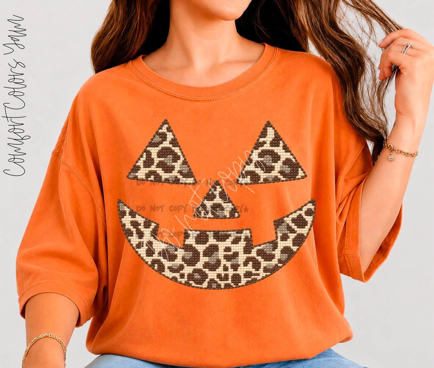Leopard pumpkin face - DTF&UV