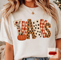 Thanks Fall themed with pumpkin-DTF