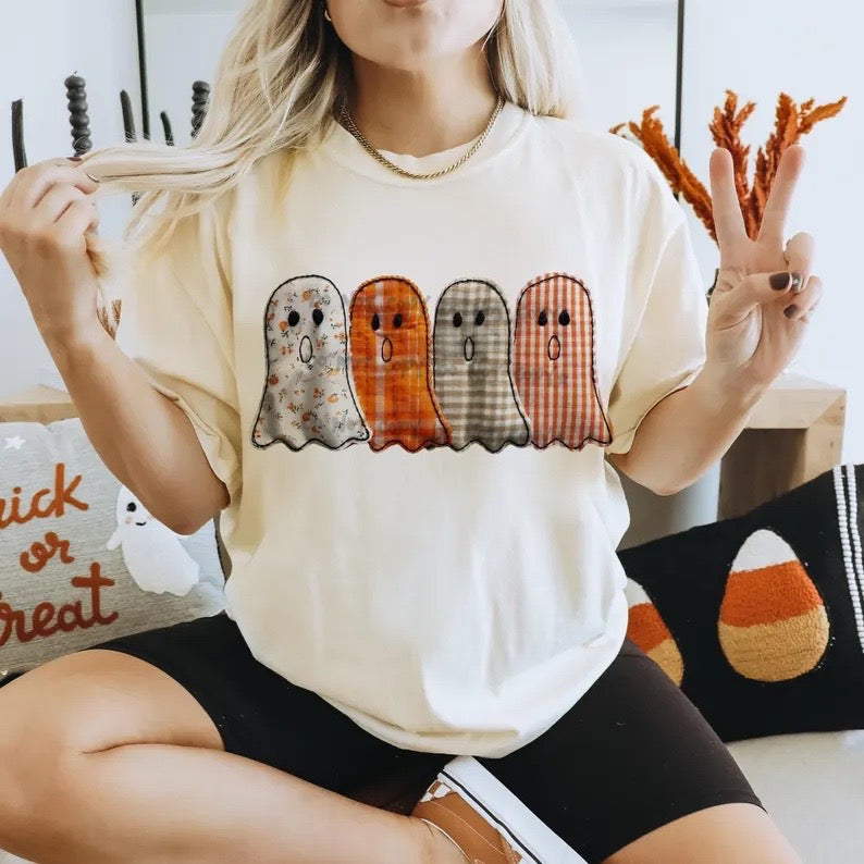 Patterned fall ghosts -DTF&UV