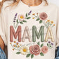 Mama faux embroidery floral- DTF