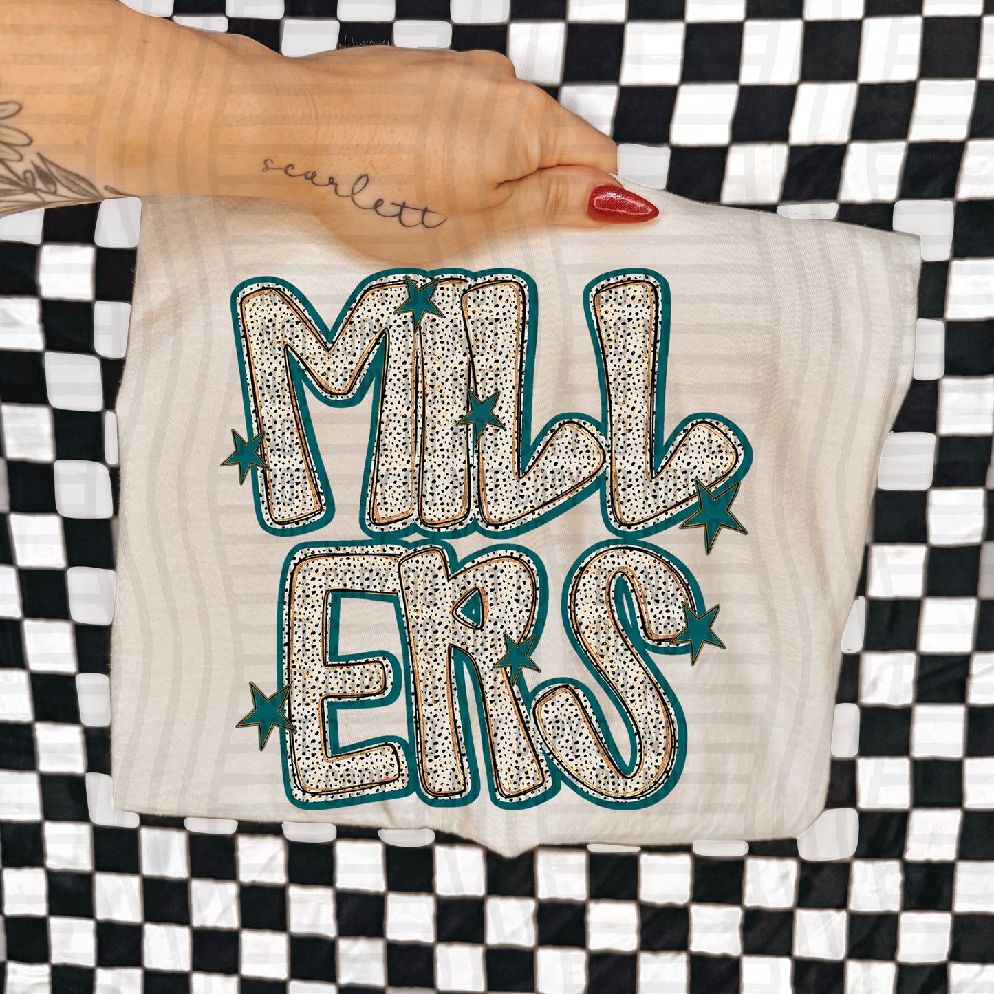 Teal Dotty (DROPDOWN MENU)-DTF&UV