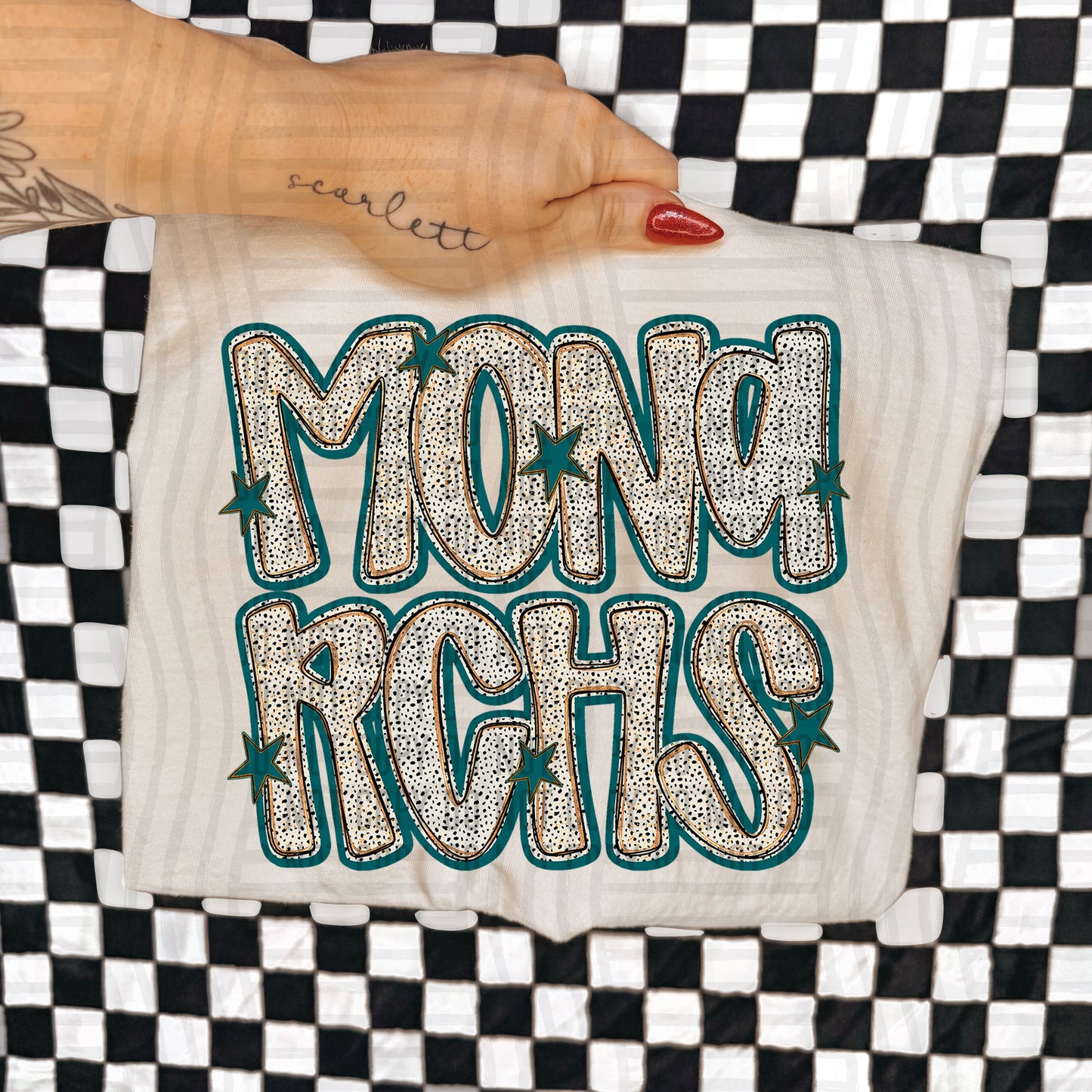 Teal Dotty (DROPDOWN MENU)-DTF&UV