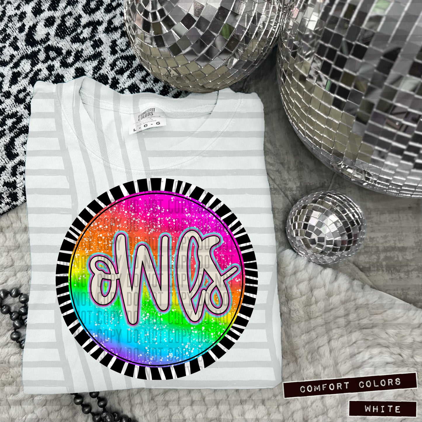 Rainbow Splatter Rounds(Dropdown)- DTF&UV