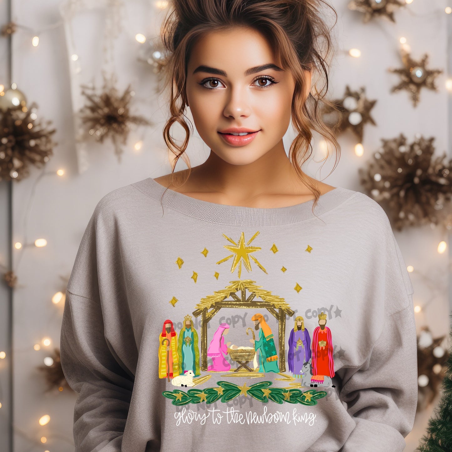 Glory to the Newborn King-DTF&UV