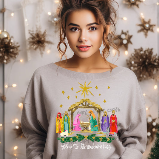 Glory to the Newborn King-DTF&UV