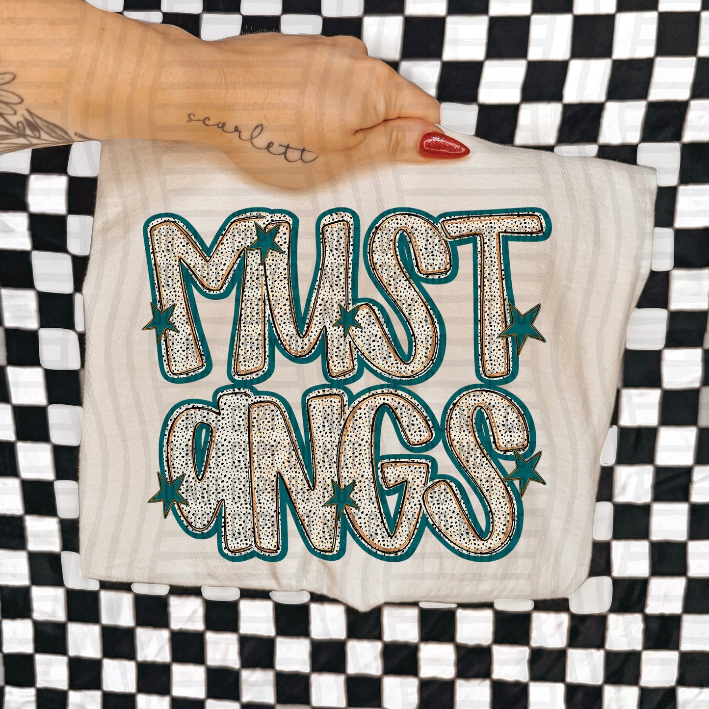 Teal Dotty (DROPDOWN MENU)-DTF&UV