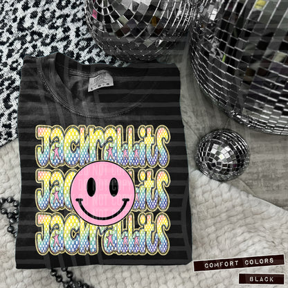 Pink Smiley Triple Stack (Dropdown)- DTF&UV