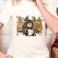 Snowman leopard and gold trees-DTF