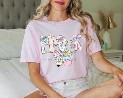 Girl floral Grades (10 Options) -DTF