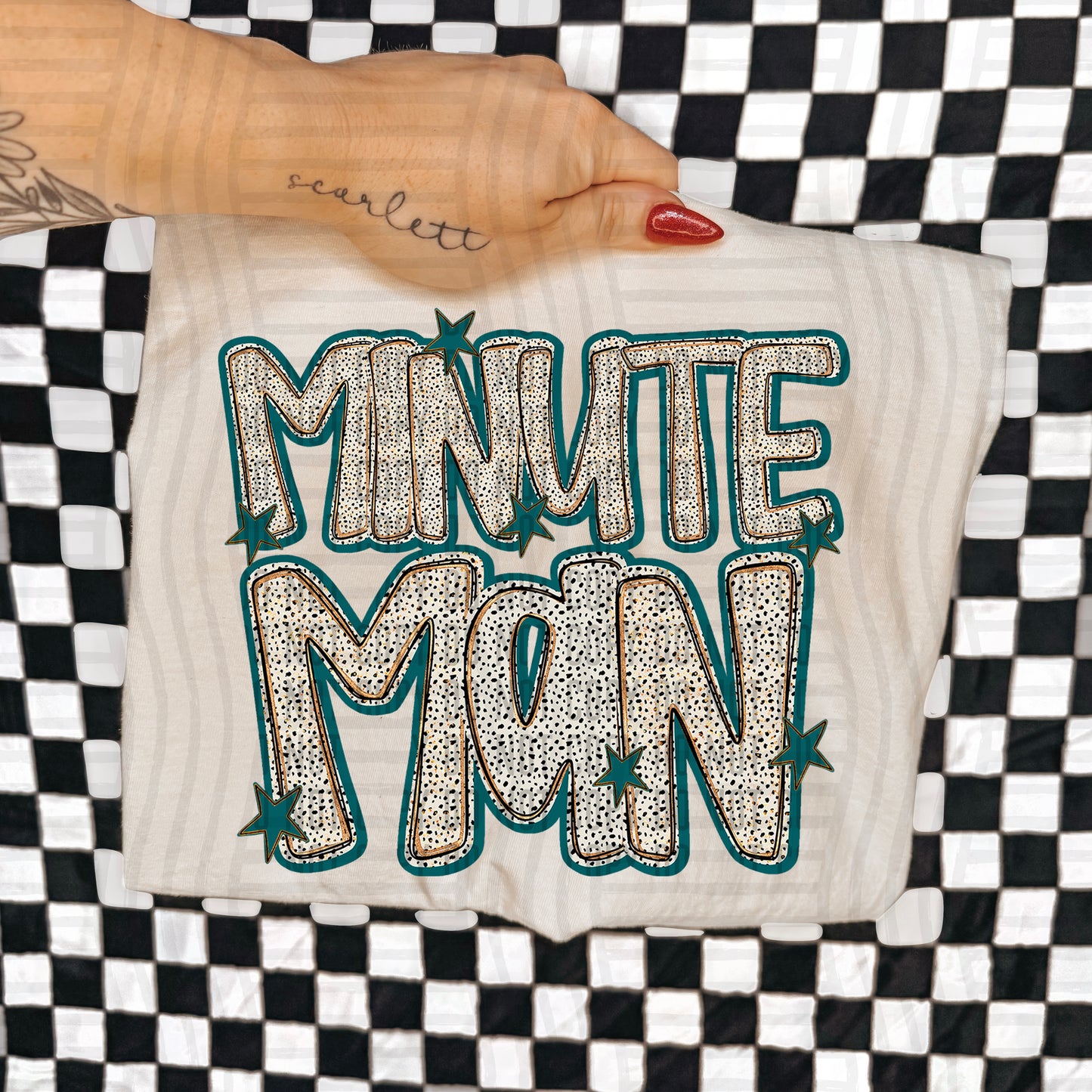 Teal Dotty (DROPDOWN MENU)-DTF&UV