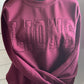 Ragged Edge Embroidered Sweatshirt