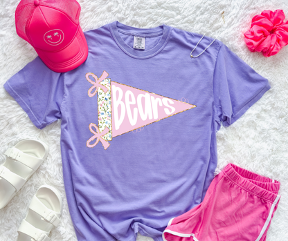Preppy Floral Mascot Pennant(Dropdown)-DTF&UV