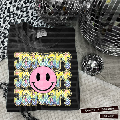 Pink Smiley Triple Stack (Dropdown)- DTF&UV