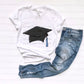 Graduation Cap Columbia Blue - DTF