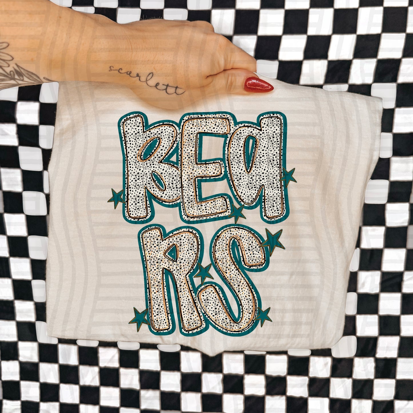 Teal Dotty (DROPDOWN MENU)-DTF&UV