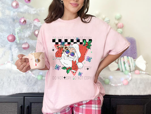 Groovy Santa Blk Stars - DTF
