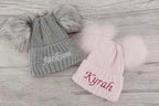 Double Pom Embroidered Beanie-Pre Order