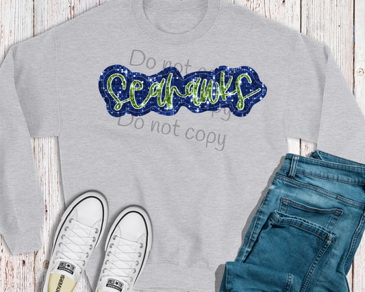 Seahawks sequin-DTF