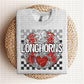Baseball Mascots Faux Embroidery Checkered Sequins -DTF