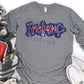 Indians blue red faux sequin-DTF