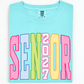 Senior 2027 striped multi colored- DTF&UV