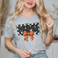 Mama checkered back Basketball bow-DTF
