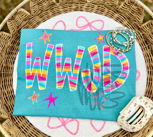 WWJD colorful stripes-DTF&UV