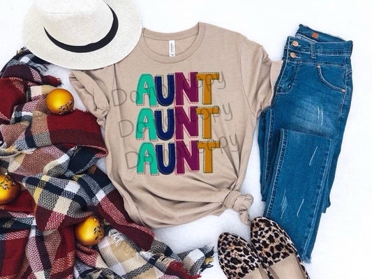 Aunt stitched-DTF