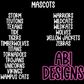 Holo Mascots (ALL 115 MASCOTS in this listing)-DTF